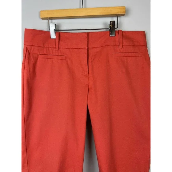 Ann Taylor "Devin Fit" Rust/Burnt Orange Spice cropped pants Sz. 4 - Picture 2 of 11
